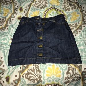 Forever 21 Buttoned Jean Skirt